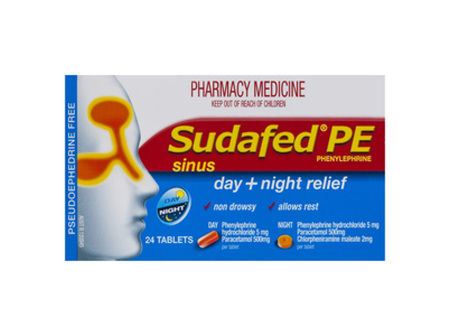 SUDAFED PE Sinus Day/Night Rel. 24