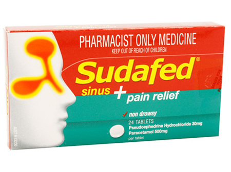 Sudafed Sinus & Pain Relief 24 Tablets