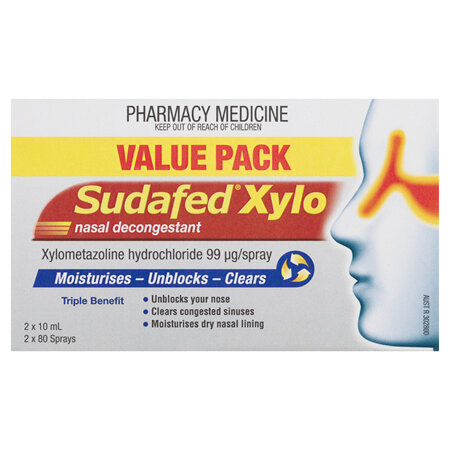 Sudafed Xylo Nasal Decongestant 2x10mL Twin Pack