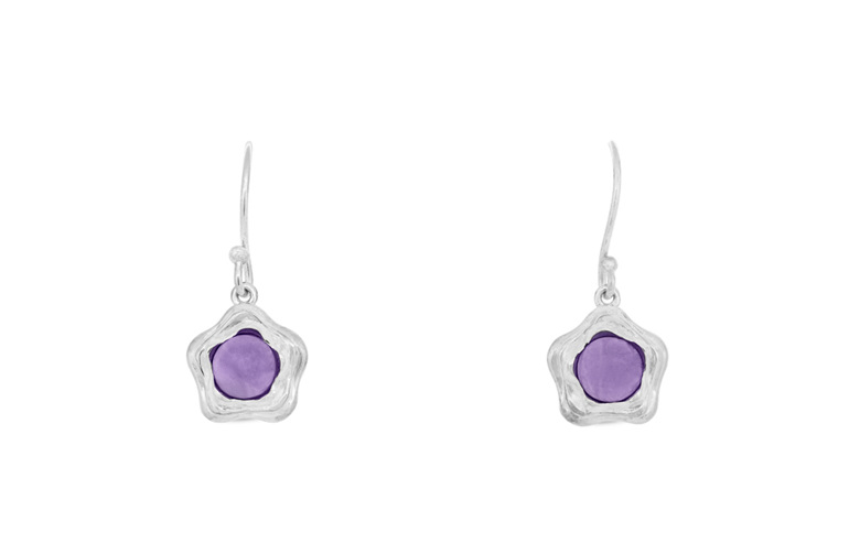 Suffrage 125 amethyst earrings by The Village Goldsmith & Te Puna Foundation