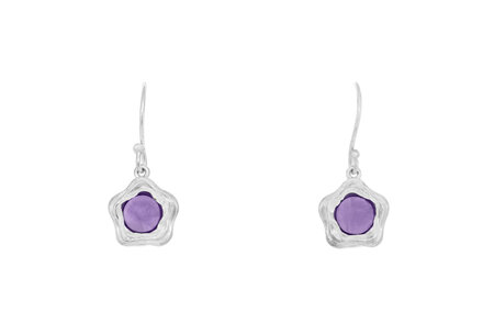 Suffrage 125 Sterling Silver and Amethyst Earrings