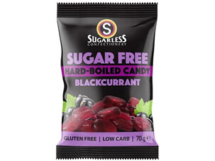 Sugarless Aura Hard Boiled Candy Blackcurrant 70g