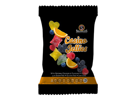 Sugarless Casino Fruit Jellies Asst Flavs 70g