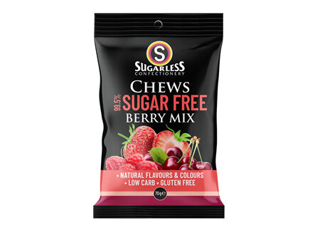 Sugarless Chews Berry Mix 70g