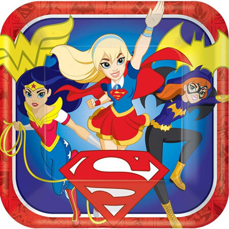 Super hero Girls plates - pk 8.