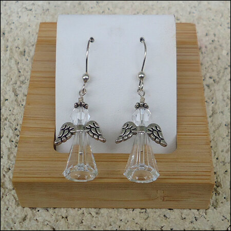 Swarovski Crystal Angel Earrings - Crystal