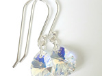 swarovski pear crystal earring