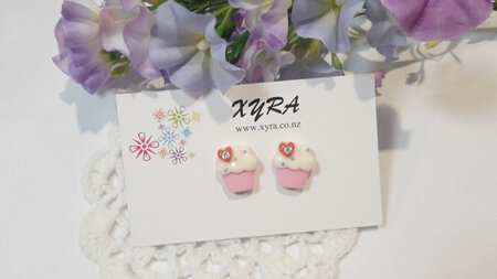 Sweet Cupcake Clip-on Earrings
