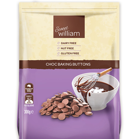 Sweet Williams Choc Baking Buttons 300g