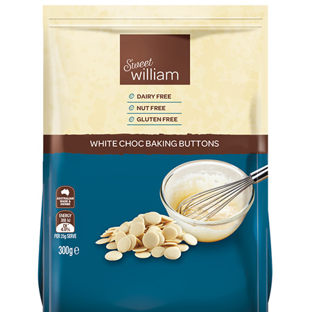 Sweet Williams White Choc Baking Buttons 300g