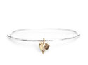 Sweetheart bangle solid 9k gold sterling silver bracelet lilygriffin nz jeweller