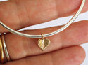 Sweetheart bangle solid 9k gold sterling silver heart lilygriffin nz jeweller