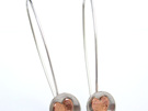 Sweetheart Valentine Earrings Sterling Silver and Copper Julia Banks Jewellery
