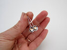 Sweetheart Valentine Earrings Sterling Silver and 9ct gold Julia Banks Jewellery