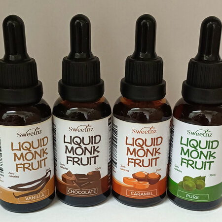 Sweetnz Liquid Monk Fruit Sweetener Four Flavours 30ml