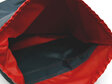 swim pouch navy with red contrast showing inside bag