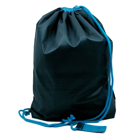 swim pouch navy with turquoise contrast