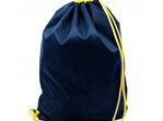 swim pouch navy with yellow contrast