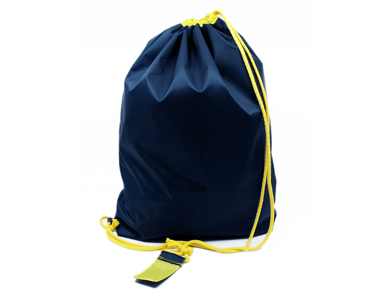 swim pouch navy with yellow contrast