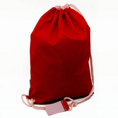 swim pouch | red/light pink