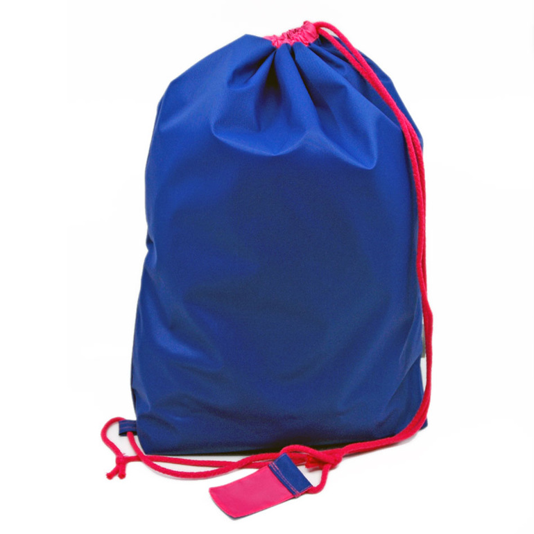 swim pouch royal with bright pink contrast