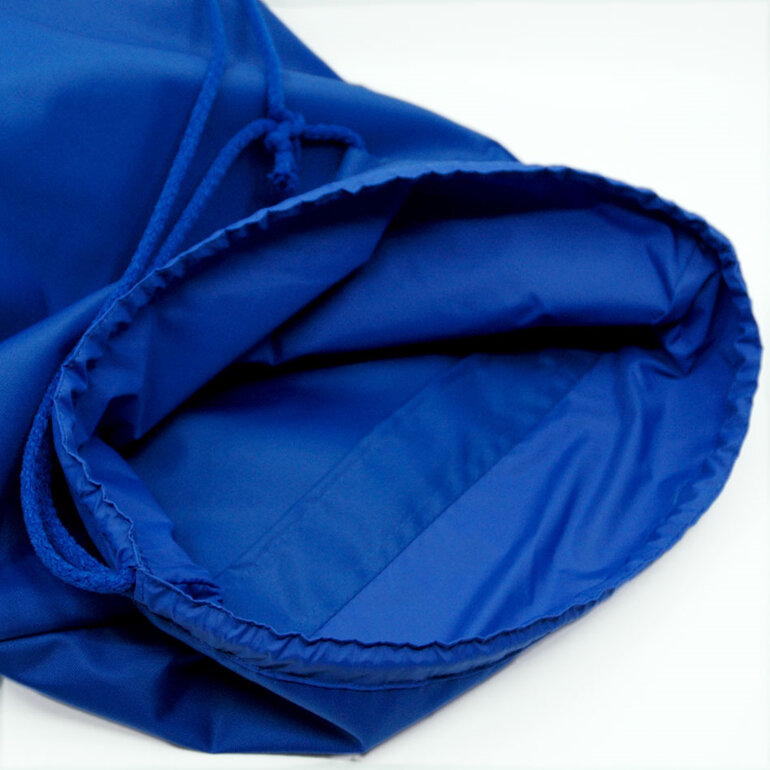 swim pouch royal with royal contrast showing inside of bag