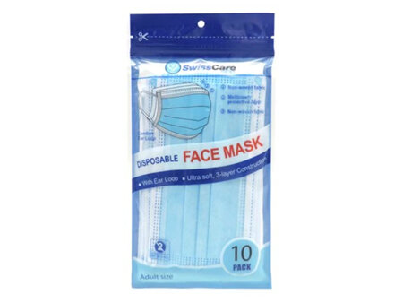 Swisscare Disposable Blue Face Mask 3PLY 10PK