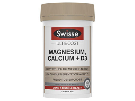 Swisse UltiBoost Magnesium Calcium +D3 120 Tablets