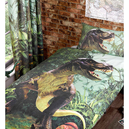 T Rex Dinosaur Single Duvet Cover Set