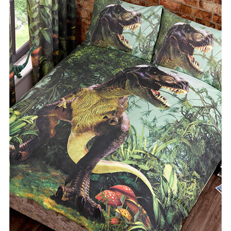 T Rex Dinosaur UK Double Duvet Cover Set