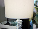 Table Lamp Glass Ball White Drum Shade New Zealand bloomdesigns