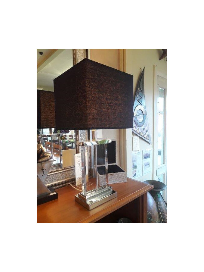 Table Lamp Moroccan Crystal Black Shade New Zealand bloomdesigns