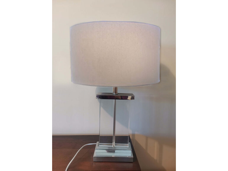 Table Lamp New Zealand Cream Shade Crystal Lamp