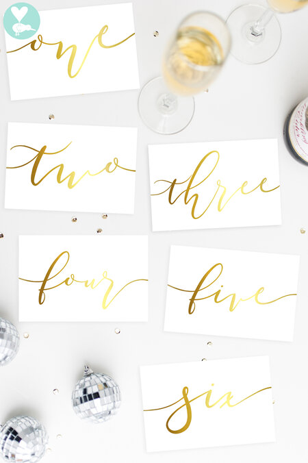 Table Numbers - Foil Print