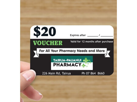 Tairua-Pauanui Pharmacy Gift Voucher $20