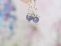 Tanzanite december birthstone sterling silver rosehip earrings lilygriffin nz