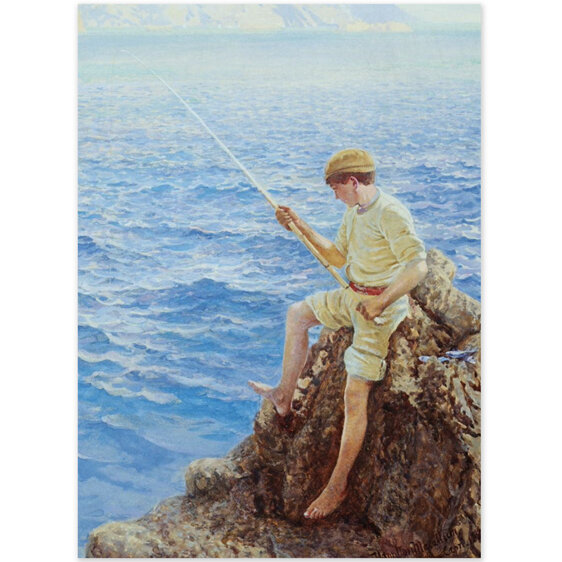 tate london capri boy fishing museums and galleries card