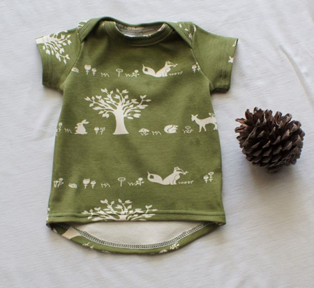 'Taylor' Tee, 'Forest Friends' GOTS Organic Cotton, 1 year
