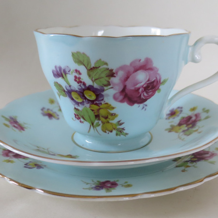 Tea cup saucer and plate