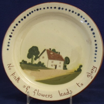Tea plate Watcombe pottery motto
