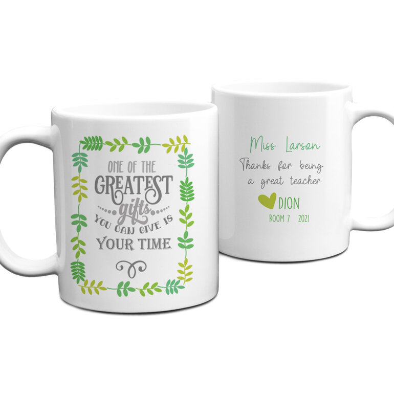 Teacher's Greatest Gift Personalised  Mug