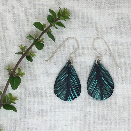 Tear Drop Earrings with Turquoise