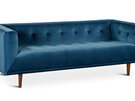 TEBO 3 Seater Sofa - Blue Velvet