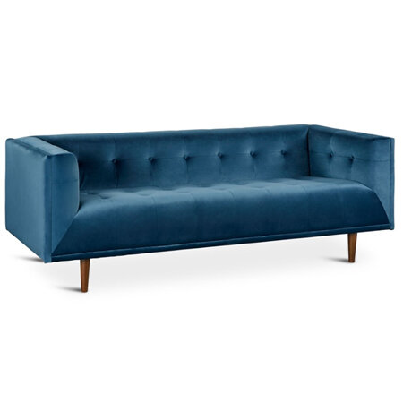 TEBO 3 Seater Sofa - Blue Velvet