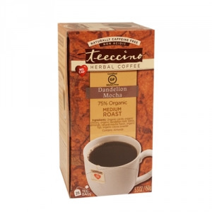 Teeccino 75% Organic Herbal Coffee Dandelion Mocha 25pk