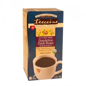 Teeccino Organic Herbal Coffee Dandelion Dark Roast 25pk