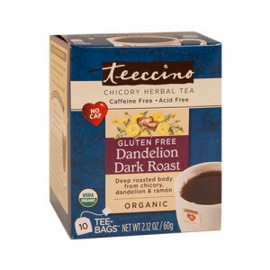 Teeccino Organic Herbal Coffee Dandelion Dark Roast 10pk