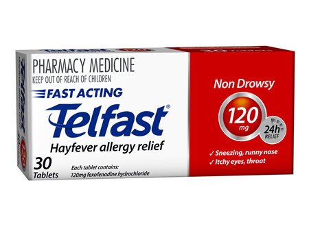 Telfast 120mg tablets - 30 tablets