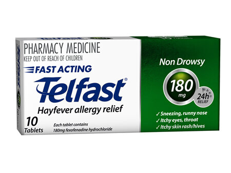 Telfast 180mg tablets - 10 tablets