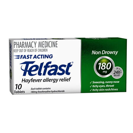 Telfast 180mg tablets - 10 tablets
